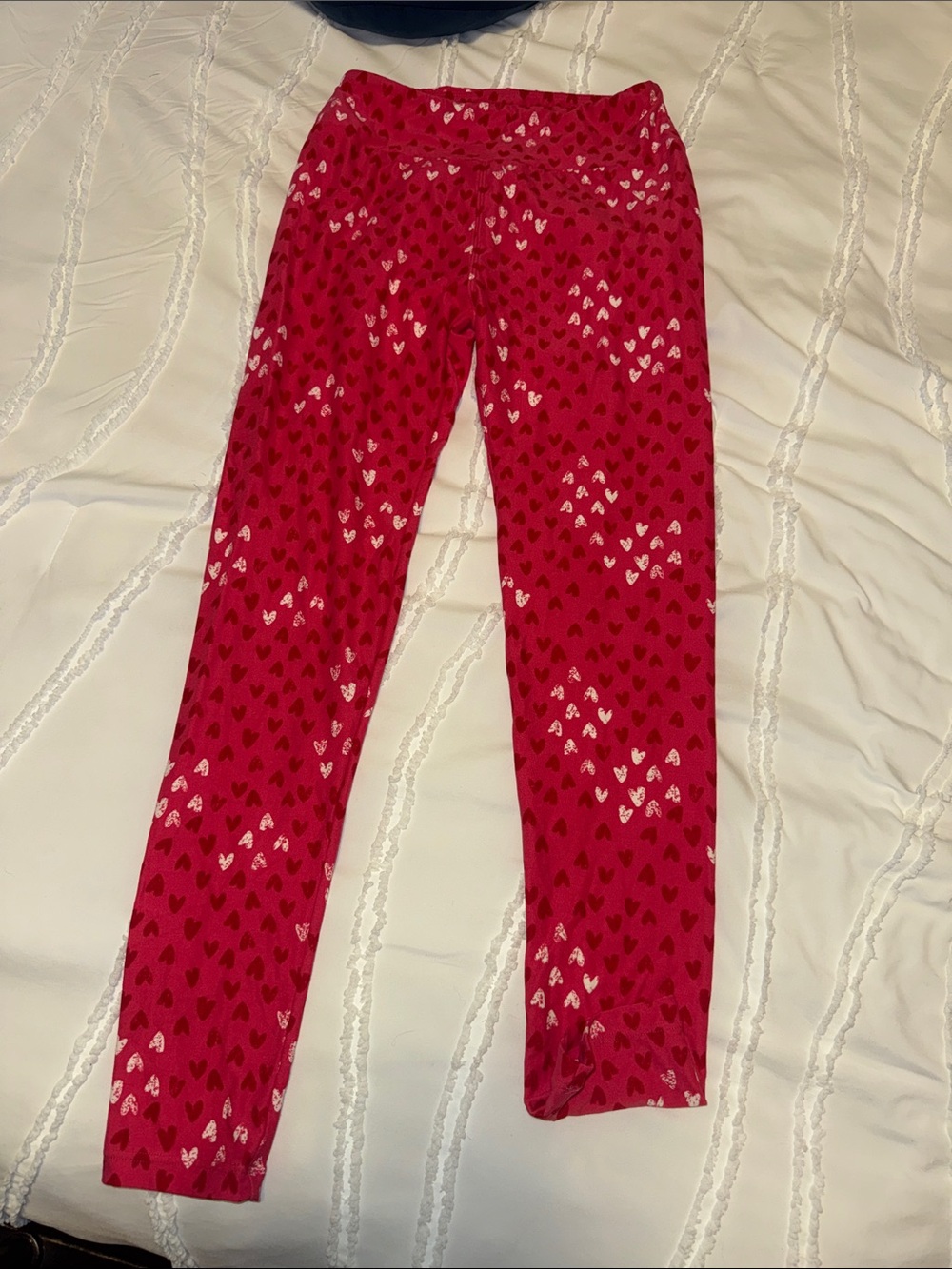 LuLaRoe Red Heart Print Leggings